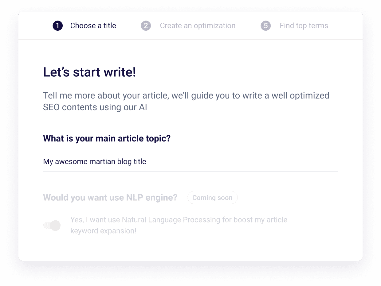 Follow our SEO Writing Assistant Tips